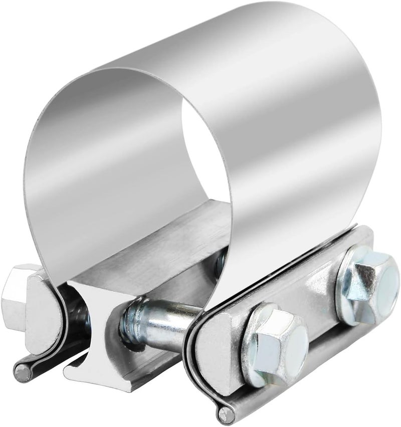 DOCAS 2.0 Inch 2" Butt Joint Exhaust Band Clamp Sleeve Stainless Steel 2pcs - Image 5